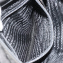 PRADA Hand Bag Nylon Black Gold Auth ar14012-21