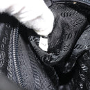PRADA Hand Bag Nylon Black Gold Auth ar14012-22
