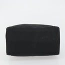 PRADA Hand Bag Nylon Black Gold Auth ar14012-9