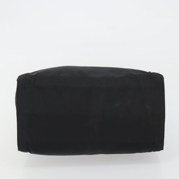 PRADA Hand Bag Nylon Black Gold Auth ar14012
