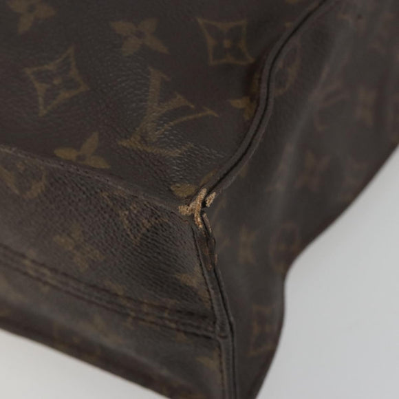 LOUIS VUITTON Monogram Sac Plat Hand Bag M51140 LV Auth ar14015