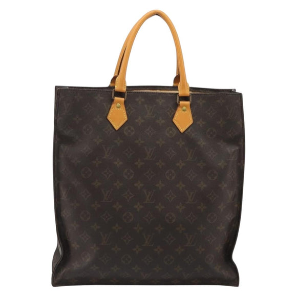 LOUIS VUITTON Monogram Sac Plat Hand Bag M51140 LV Auth ar14015