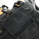 Chloe Paddington Hand Bag Leather Black Gold Silver Auth ar14018SAM-19