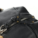 Chloe Paddington Hand Bag Leather Black Gold Silver Auth ar14018SAM-23
