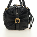 Chloe Paddington Hand Bag Leather Black Gold Silver Auth ar14018SAM-4