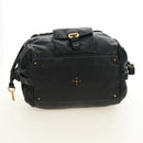 Chloe Paddington Hand Bag Leather Black Gold Silver Auth ar14018SAM-5