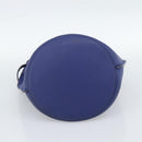 CELINE Hand Bag Leather Blue Silver Auth ar14019A-5