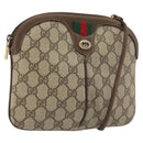 GUCCI GG Supreme Web Sherry Line Bag PVC Beige Gold 904 02 047 Auth ar14021-1
