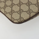 GUCCI GG Supreme Web Sherry Line Bag PVC Beige Gold 904 02 047 Auth ar14021-11