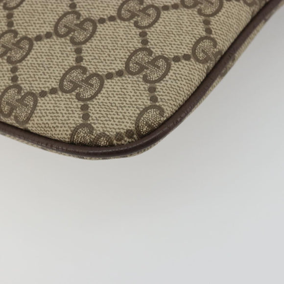GUCCI GG Supreme Web Sherry Line Bag PVC Beige Gold 904 02 047 Auth ar14021
