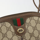 GUCCI GG Supreme Web Sherry Line Bag PVC Beige Gold 904 02 047 Auth ar14021-14
