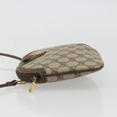 GUCCI GG Supreme Web Sherry Line Bag PVC Beige Gold 904 02 047 Auth ar14021-5