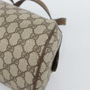 GUCCI GG Supreme Hand Bag PVC Beige Gold Auth ar14025-10