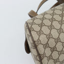 GUCCI GG Supreme Hand Bag PVC Beige Gold Auth ar14025-11