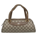 GUCCI GG Supreme Hand Bag PVC Beige Gold Auth ar14025-2