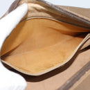 GUCCI GG Supreme Hand Bag PVC Beige Gold Auth ar14025-20