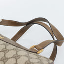 GUCCI GG Supreme Hand Bag PVC Beige Gold Auth ar14025-8