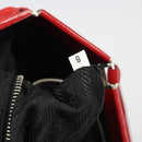 PRADA Hand Bag Nylon Red Silver Auth ar14026-12