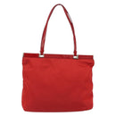 PRADA Hand Bag Nylon Red Silver Auth ar14026-2