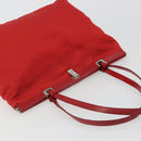 PRADA Hand Bag Nylon Red Silver Auth ar14026-6