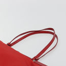 PRADA Hand Bag Nylon Red Silver Auth ar14026-8