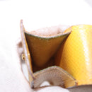 HERMES Lip Case Leather Yellow Auth ar14028-18