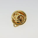 CHANEL Earring Metal Gold Tone CC Auth ar14032V-7