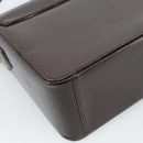 SAINT LAURENT Shoulder Bag Leather Brown Gold Auth ar14039-13