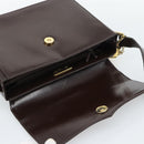 SAINT LAURENT Shoulder Bag Leather Brown Gold Auth ar14039-15