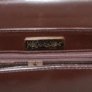 SAINT LAURENT Shoulder Bag Leather Brown Gold Auth ar14039-16