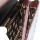 SAINT LAURENT Shoulder Bag Leather Brown Gold Auth ar14039-18