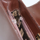SAINT LAURENT Shoulder Bag Leather Brown Gold Auth ar14039-20