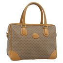 GUCCI Micro GG Hand Bag PVC Leather Beige Gold 002 084 0167 Auth ar14040-1