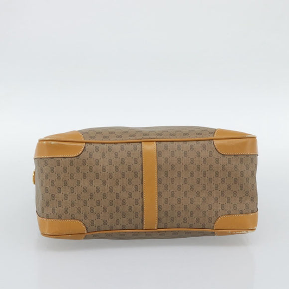 GUCCI Micro GG Hand Bag PVC Leather Beige Gold 002 084 0167 Auth ar14040