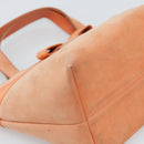 Salvatore Ferragamo Vala Hand Bag Suede Orange Auth ar14048-11