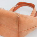 Salvatore Ferragamo Vala Hand Bag Suede Orange Auth ar14048-12