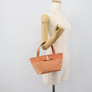 Salvatore Ferragamo Vala Hand Bag Suede Orange Auth ar14048-22