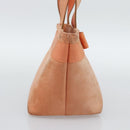 Salvatore Ferragamo Vala Hand Bag Suede Orange Auth ar14048-4