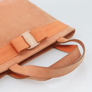 Salvatore Ferragamo Vala Hand Bag Suede Orange Auth ar14048-7