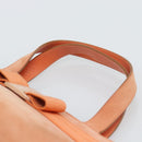 Salvatore Ferragamo Vala Hand Bag Suede Orange Auth ar14048-8