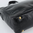 SAINT LAURENT Hand Bag Patent Black Gold 197699 Auth ar14049A-13