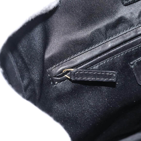 SAINT LAURENT Hand Bag Patent Black Gold 197699 Auth ar14049A