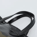 SAINT LAURENT Hand Bag Patent Black Gold 197699 Auth ar14049A-8