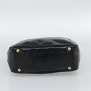 SAINT LAURENT Hand Bag Patent Black Gold 197699 Auth ar14049A-9