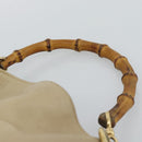 GUCCI Bamboo Hand Bag Leather Beige Gold 001 1638 Auth ar14051-8