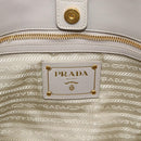PRADA Chain Tote Bag Nylon Gray Gold Auth ar14053V-10