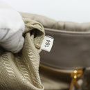 PRADA Chain Tote Bag Nylon Gray Gold Auth ar14053V-12