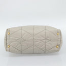 PRADA Chain Tote Bag Nylon Gray Gold Auth ar14053V-5