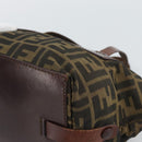 FENDI Zucca Canvas Hand Bag Brown Auth ar14054-9