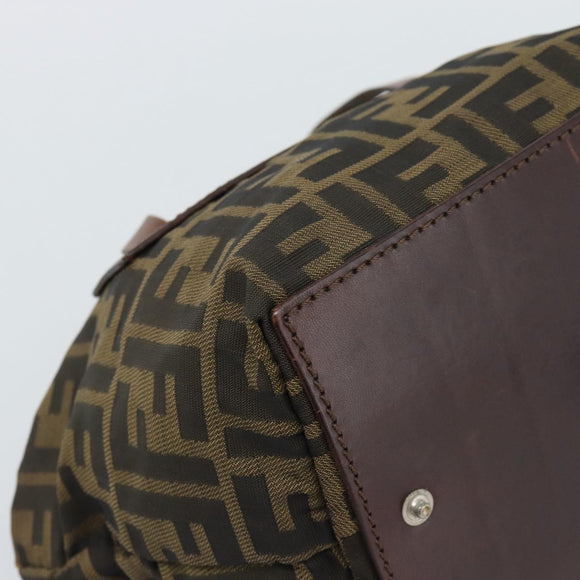 FENDI Zucca Canvas Hand Bag Brown Auth ar14054